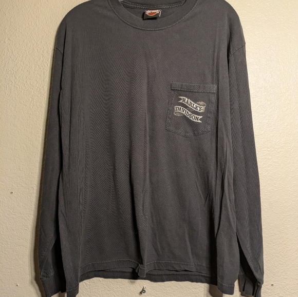 Harley-Davidson Black Long Sleeve Men's Shirt Size Xx Large Pre-owned Hanes Beef - Picture 5 of 10